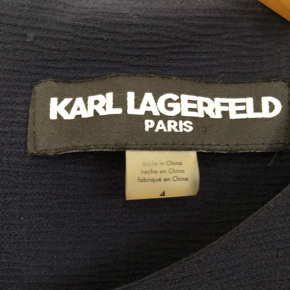 NWOT Karl Lagerfeld Paris Dress size 4 with 2 crystal buttons. Never used. - Picture 4 of 5